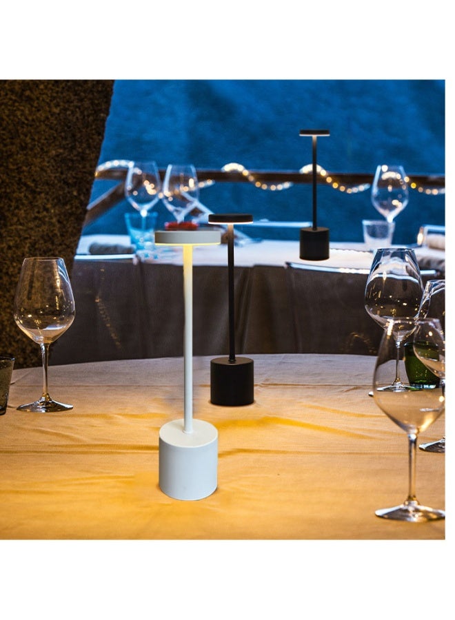 Cordless Table Lamp,3 Colors Stepless Dimming Up,Battery Operated,Portable LED Desk Lamp for Bedroom/Restaurant/Bars/Outdoor Camping/Couple Dinner/Night Light/(White) - Image 4